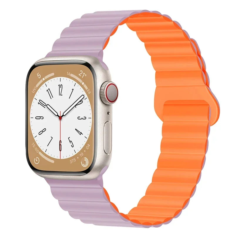 Strap For Apple Watch Band 49mm 45mm 41mm 44mm 40 42 38mm Silicone Bracelet Magnetic Wristband For Iwatch Series 10 9 8 Uitra 7