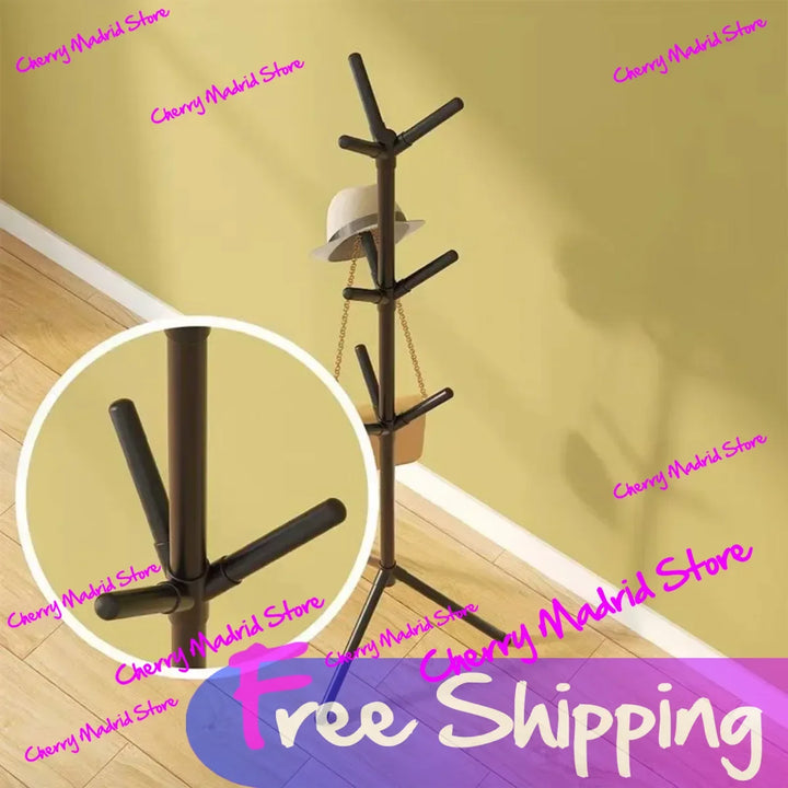 Floor Standing Clothes Tree Hat Organizer Hanger Rack Branch Multi Hook Household Floor Vertical Coat Scarf Handbag Hanger tree