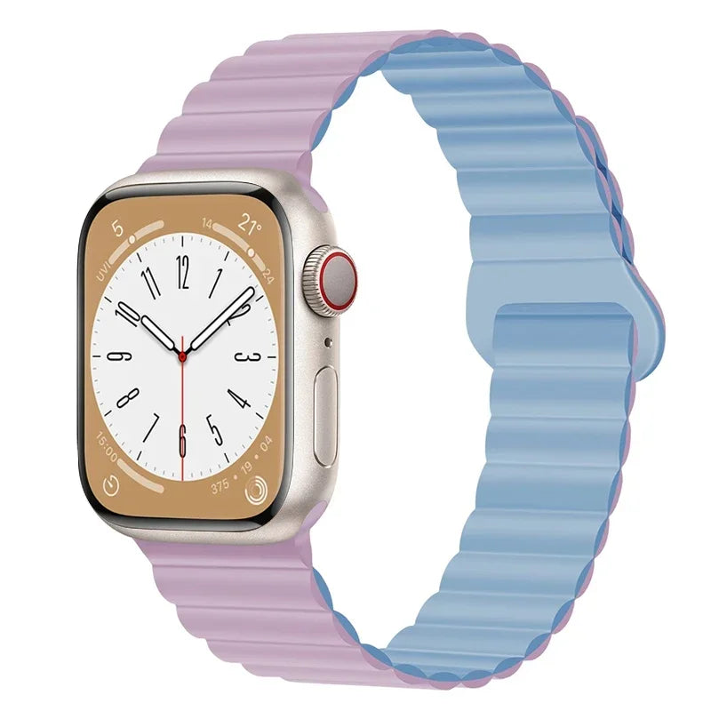 Strap For Apple Watch Band 49mm 45mm 41mm 44mm 40 42 38mm Silicone Bracelet Magnetic Wristband For Iwatch Series 10 9 8 Uitra 7