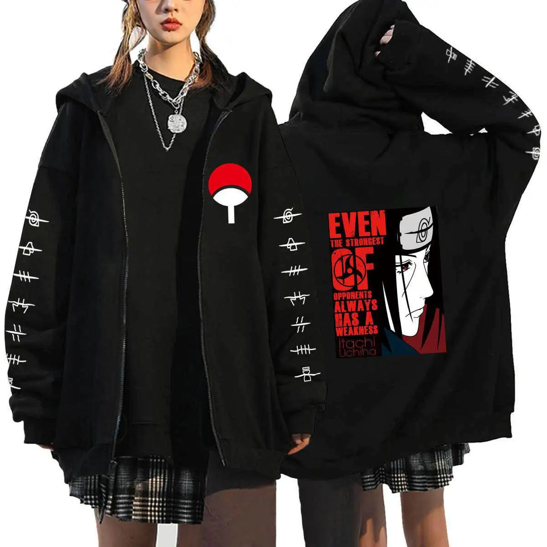 Autumn Zip Up Jacket Anime Naruto Figures Sweatshirt Men Women Plus Size Casual Clothing Harajuku Cartoon Coat Halloween Gifts