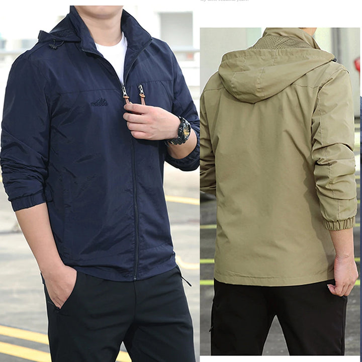 Men’s Military Tactical Sports Hooded Windbreaker