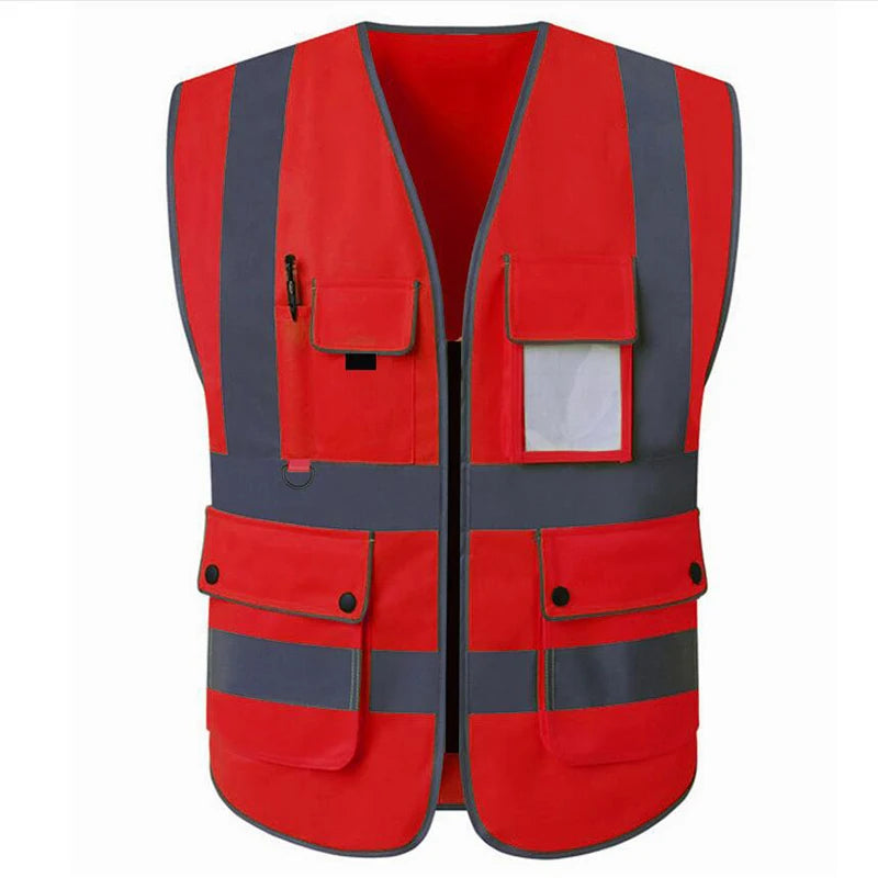 Size S-4XL High Visibility Road Working Reflective Vest Outdoor Motorcycle Cycling Safety Waistcoat Clothing Reflective Jacket