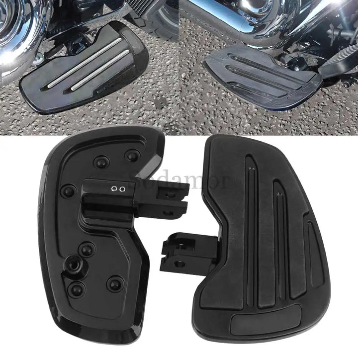 Motorcycle Parts Front Foot Rest Rider Footboard Wide Footrest Driver Floorboard For Harley Softail Fat Bob Breakout FXFBS 2018+