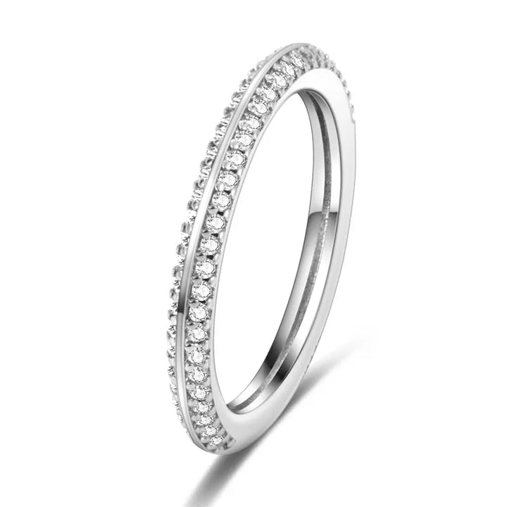 Silver Plated Women Luxury Stackable Ring Real Infinite Flower Daisy Fine Jewelry Rings For Engagement Weddling Party