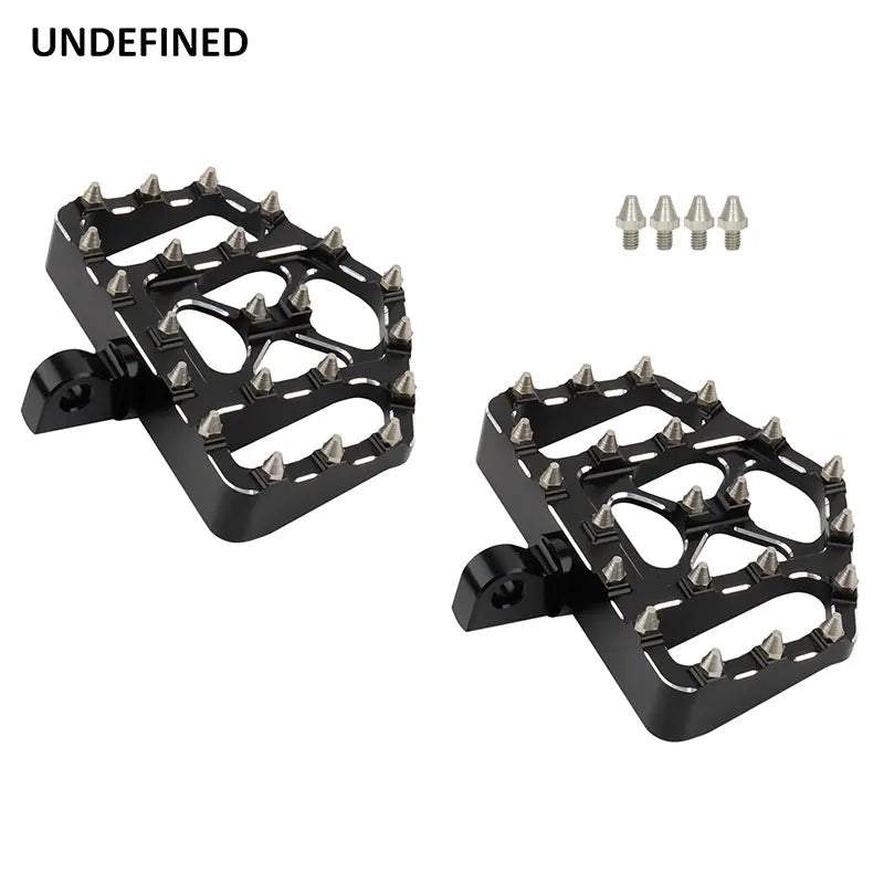 Motorcycle MX Gold Spike Floorboards Foot Pegs Bobber Footrests For Harley Touring Road King Sportster XL Softail Fatboy Dyna