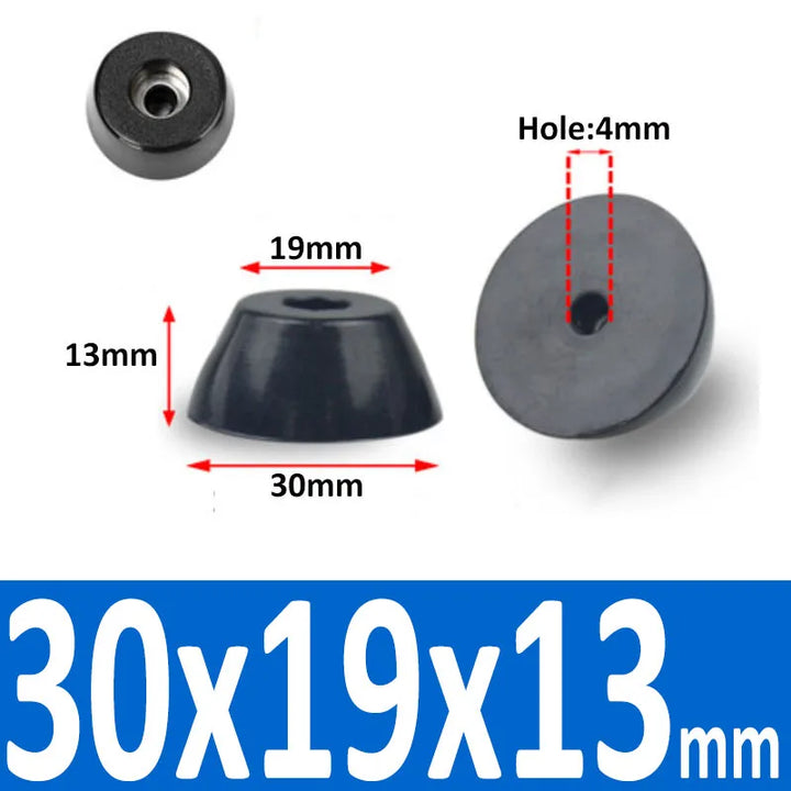 4/8/10/20 Pcs Black Synthetic Rubber Table Foot Pad Non-slip Absorber Shock Stand With Gasket Box Speaker Furniture Leg