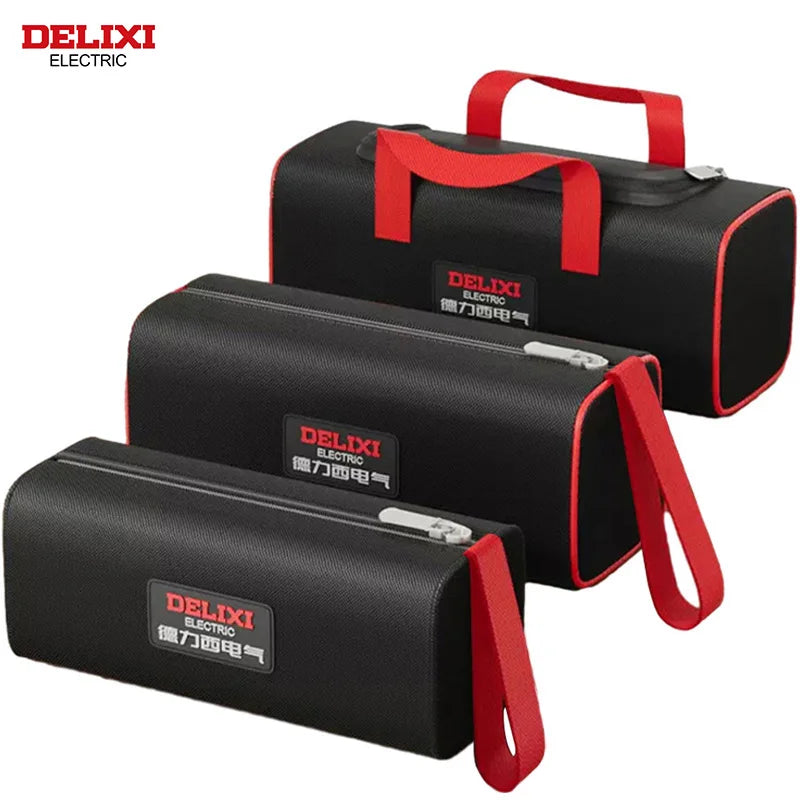 DELIXI ELECTRIC Tool Bag Oxford Cloth Portable Storage Bag, Professional Electrician and Carpenter Repair, Home Storage, HandBag