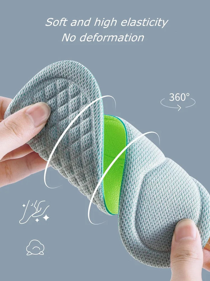 Sports Deodorant Insoles for Shoes Soft Comfortable Running Breathable Shock Absorption Insole for Feet Men Women Shoe Sole Pads