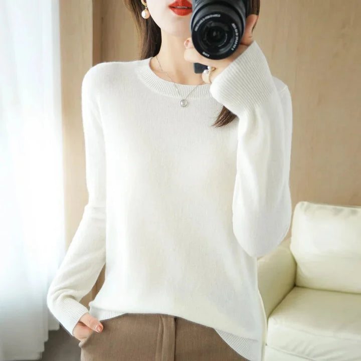 Sweaters Women Casual O-neck Solid Jumpers Pullovers Spring Autumn Sweater Winter Warm Knitwear Bottoming Shirt