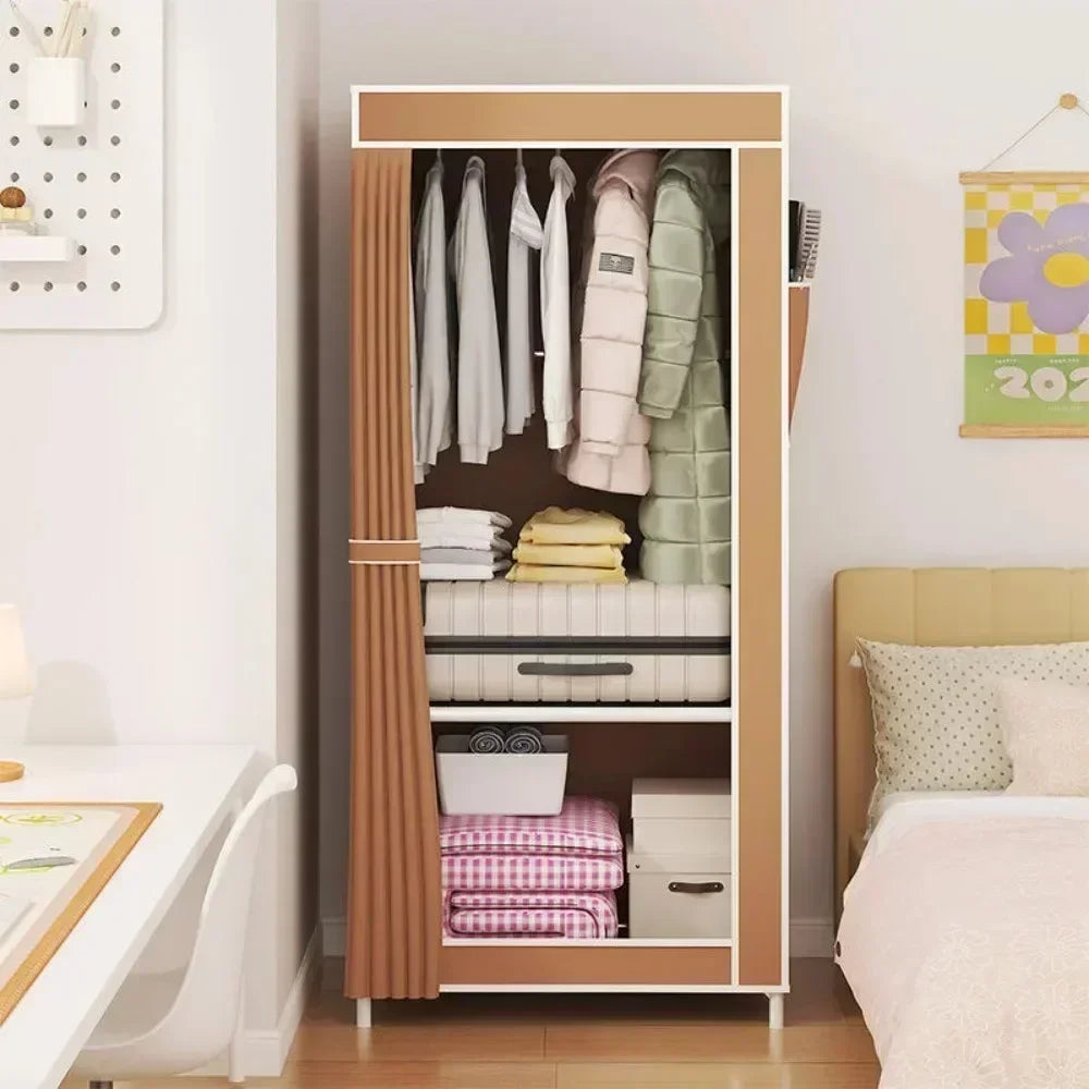 Simple Assembly Wardrobe Standing High-Capacity Fabric Wardrobes Modern Household Storage Cabinets Bedroom Furniture Wardrobe