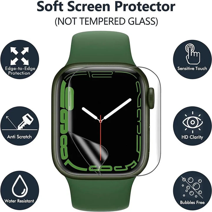 5PCS Hydrogel Film for Apple Watch 9 5 6 SE 3 2 1 40MM 44MM 42MM 38MM Screen Protector for Apple Watch Ultra 49MM 7 8 41MM 45MM