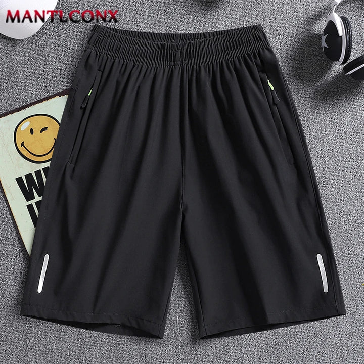 Summer Men's Sport Shorts Cool Sportswear Running Shorts Casual Bottoms Gym Fitness Training Jogging Short Pants Men Black Gray