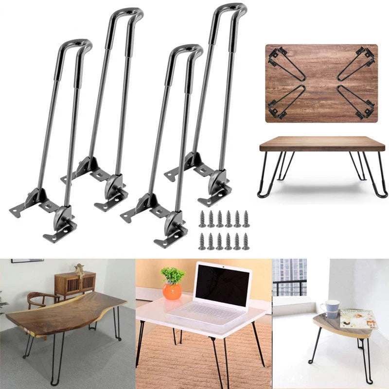 Metal Table Legs Folding Support Furniture Legs DIY Home Bench Dining Desk End Coffee Table Feet Accessories