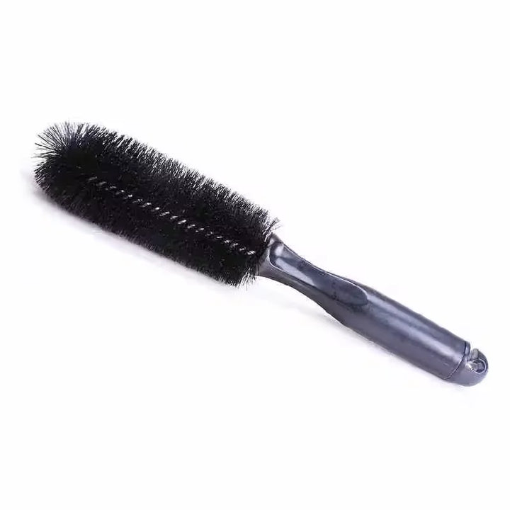 Simple Handle Car Wheel Brush Soft Bristle Tire Steel Ring Detail Cleaning Brush Car Washing Supplies Tool